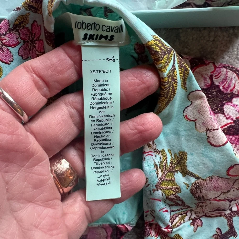 🌸🌺🌞SET, SKIMS x Roberto Cavalli Floral Bikini Set - Fagianella Print NWT🌸🌺💐 - Picture 5 of 14